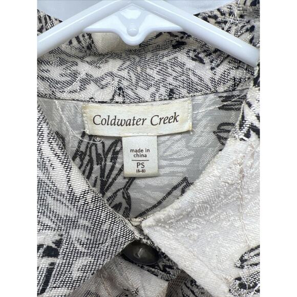 Coldwater Creek Floral Women's Button Down Collard Top Shirt Small Petite - Picture 4 of 9